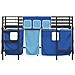 Struttura del Letto Loft per Bambini con Tendine Nero e Blu - Foto miniatura 6