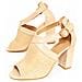 Sandalo Con Tacco Avara Beige Beige Materiale Sintetico - Foto miniatura 1