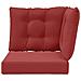 Cuscino per divano da esterno 3 pcs Rosso vino Poliestere - Foto miniatura 6