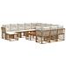 Set di divani da esterno 13 pcs Naturale e Bianco Crema - Foto miniatura 1