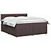 Letto box spring con materasso Marrone Scuro 200 x 200 cm - Foto miniatura 3