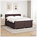 Letto box spring con materasso Marrone Scuro 200 x 200 cm - Foto miniatura 4