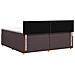 Letto box spring con materasso Marrone Scuro 200 x 200 cm - Foto miniatura 9