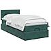 Letto ottomano con materasso Verde Scuro 90 x 200 cm Velluto - Foto miniatura 3