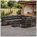 Set Divano da Giardino 9 pz Grigio polyrattan - Foto miniatura 6