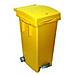 Bidone quadro per raccolta differenziata con ruote e pedale cm 38x50x80 - Foto miniatura 3