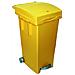 Bidone quadro per raccolta differenziata con ruote e pedale cm 38x50x80 - Foto miniatura 2