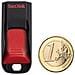 Chiavetta USB Cruzer Edge, 64 GB, USB 2.0, 128-bit AES, Slide, Nero, Rosso, SanDisk SecureAccess - Foto miniatura 4