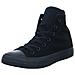 Scarpe Converse Uomo E Donna In Tela Total Black Alte Taglia 38 - 24,5 Cm - Foto miniatura 2