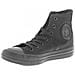Scarpe Converse Uomo E Donna In Tela Total Black Alte Taglia 38 - 24,5 Cm - Foto miniatura 6