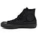 Scarpe Converse Uomo E Donna In Tela Total Black Alte Taglia 38 - 24,5 Cm - Foto miniatura 11