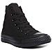 Scarpe Converse Uomo E Donna In Tela Total Black Alte Taglia 38 - 24,5 Cm - Foto miniatura 17