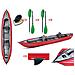 Canoa Gonfiabile Thaya Rossa Con Pinna 045500-r (5c/11c) + 2 Pagaie Touring-2 Div. In 2 Parti + Pompa - Foto miniatura 5