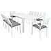 Dexter - Set Tavolo Da Giardino Allungabile 160/240 X 90 Compreso Di 6 Sedie E 2 Poltrone In Alluminio - Foto miniatura 1