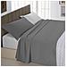 Natural Color Completo Letto Double Face, 100% Cotone, Grigio Chiaro / fumo, Matrimoniale - Foto miniatura 1