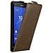 Custodia Compatibile Con Sony Xperia Z3 Compact In Bruno Caffè - Coperchio Protettivo In Design Flip Con Chiusura Magnetica - Foto miniatura 1