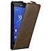 Custodia Compatibile Con Sony Xperia Z3 Compact In Bruno Caffè - Coperchio Protettivo In Design Flip Con Chiusura Magnetica - Foto miniatura 4