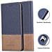 Custodia Compatibile Con Huawei P9 Lite In Blu Scuro Marrone - Coperchio Protettiva Con Chiusura Magnetica, Funzione Stand E Tasca Per Le Carte - Foto miniatura 5