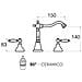 Batteria Per Bidet A Tre Fori,bocca Antica King Kn30 Ba - Foto miniatura 5