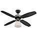 78709 Ventilatore Da Soffitto Da 105 Cm Capitol In Bronzo Duro Per Interni, Kit Di Luce Con Vetro Smerigliato Opale - Foto miniatura 1