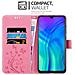 Cadorabo Custodia Compatibile Con Honor 20 Lite In Rosa Fiore - Coperchio Protettivo In Design Floreale Con Chiusura Magnetica, Funzione Stand E Slot Per Carte - Foto miniatura 2