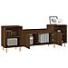Mobile Tv Rovere Marrone 160x35x55 Cm In Legno Multistrato - Foto miniatura 5