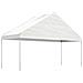 Gazebo Con Tetto Bianco 15,61x5,88x3,75 M In Polietilene - Foto miniatura 2