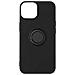 Cover Per Iphone 14 Soft-touch Flessibile Con Anello Di Supporto Nera - Foto miniatura 1
