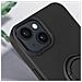 Cover Per Iphone 14 Soft-touch Flessibile Con Anello Di Supporto Nera - Foto miniatura 5