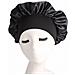 Cuffia Da Notte Elastica In Tinta Unita Traspirante A Tesa Larga Da 3 Pezzi Nero - Foto miniatura 4