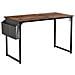 Scrivania Tavolo Porta Pc Legno Metallo Con Organizer Design Industriale Brown - Foto miniatura 5