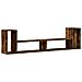 Mobili Tv 2 Pz Rovere Fumo 100x30x50 Cm In Legno Multistrato - Foto miniatura 2