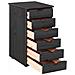 Gava Cassettiera Con 6 Cassetti In Pino Nero - Foto miniatura 3