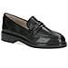 Black Casual Closed Loafers Mocassino Pelle Scarpe Donna Nero Eu 38.5, 9-24300-43-022 - Foto miniatura 1