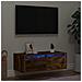 Mobile Porta TV con Luci LED Rovere Fumo 75x35,5x25 cm - Foto miniatura 5