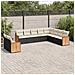 Set Divani Da Giardino 10pz Con Cuscini In Polyrattan Nero - Foto miniatura 1