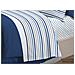 Completo Lenzuola Letto 100% Cotone Italy 3027 Disegno Riga Dots Matrimoniale Blu - Foto miniatura 2