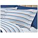 Completo Lenzuola Letto 100% Cotone Italy 3027 Disegno Riga Dots Matrimoniale Blu - Foto miniatura 3