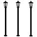 Lusso Casadino -  Lampade Da Terra Per Esterni 3 Pz Nere 120 Cm In Acciaio Inox - Foto miniatura 1