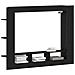 Mobile TV a muro  Nero Rovere 152x22x113 cm - Foto miniatura 3