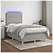 Letto a Molle Materasso e LED Grigio Chiaro 120x190 cm Tessuto - Foto miniatura 5