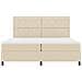 Letto box spring con materasso crema 200x200 cm in tessuto - Foto miniatura 8