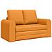 Divano Letto 2-in-1 Giallo Scuro 148x71x83 cm Tessuto - Foto miniatura 1