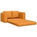 Divano Letto 2-in-1 Giallo Scuro 148x71x83 cm Tessuto - Foto miniatura 5