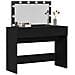 Tavolo da trucco con LED Rovere Nero 100x40x120 cm - Foto miniatura 3