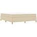 Letto a molle Crema e Beige e Bianco 180 x 200 cm Tessuto - Foto miniatura 1