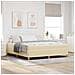 Letto a molle Crema e Beige e Bianco 180 x 200 cm Tessuto - Foto miniatura 2