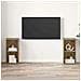 Set mobile TV 2 pz Rovere artigianale Legno ingegnerizzato - Foto miniatura 4