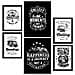 Set Di 6 Stampe Avventure In Citazioni Rustiche Dipinti Decorativi Estetici Per Il Tuo Soggiorno, Camera Da Letto, Casa A3 & A4 Cornice Nera - Foto miniatura 1