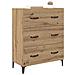 Credenza con cassetto Rovere artigianale 69,5 x 34 x 90 cm - Foto miniatura 3